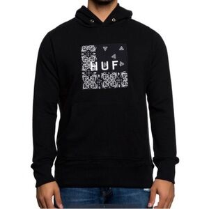 HUF Bandana Box Logo Pullover Hoodie Size Medium Black